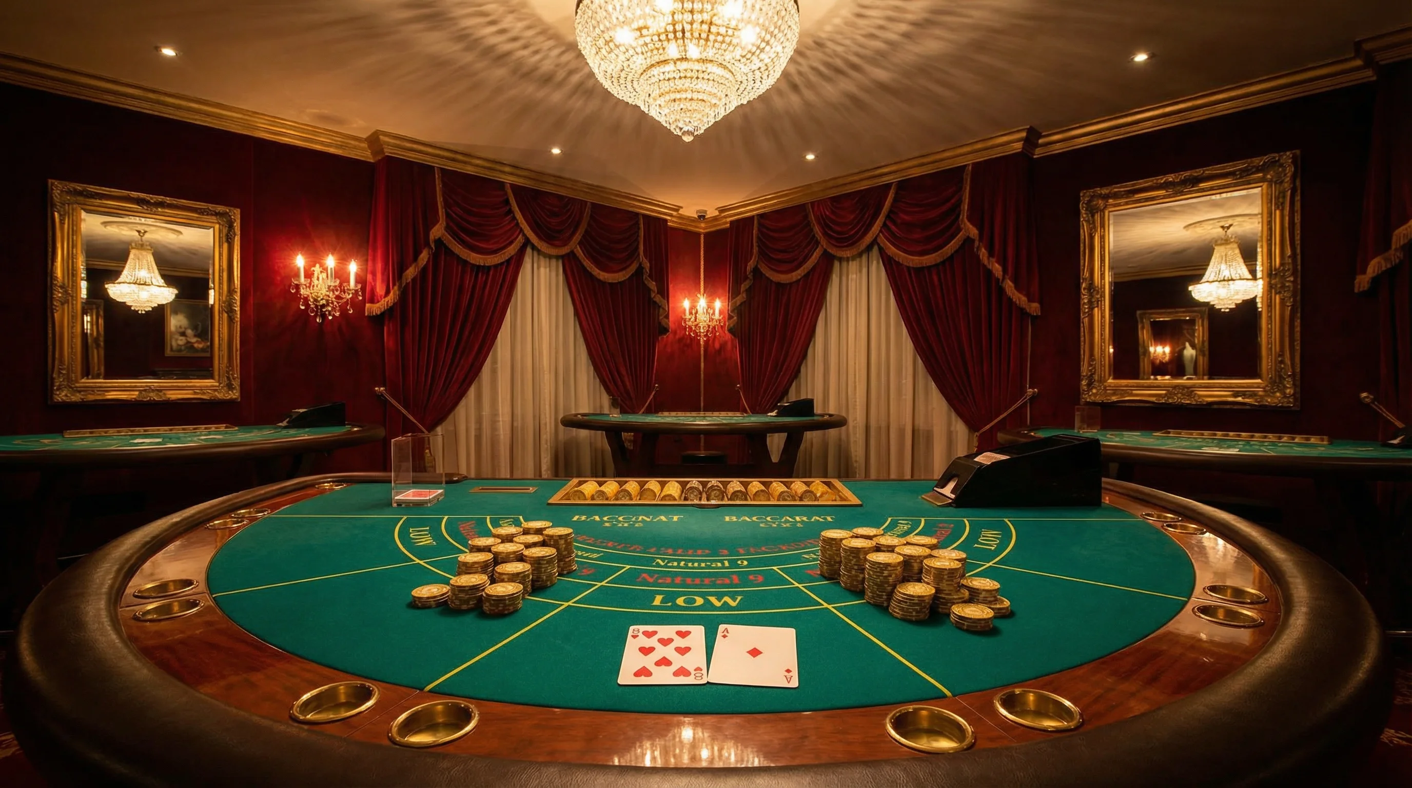 Mesa de bacará VIP elegante en Winpot Pachuca